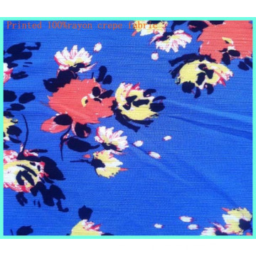 Tela de crepé de rayón 100% tela estampada floral de confección de moda